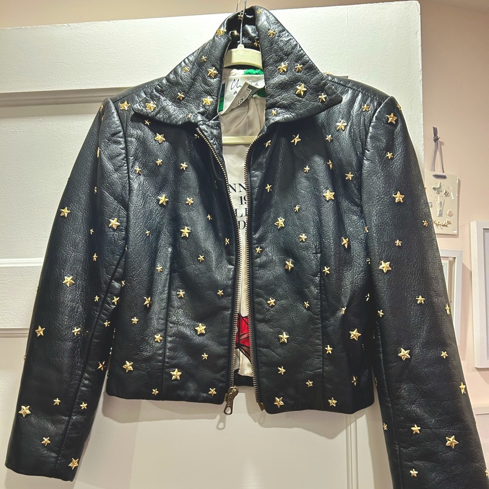 Moschino Cheap & Chic Studded Leather Jacket